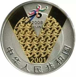 慶祝北京申辦2008年奧運會成功紀念銀幣正面